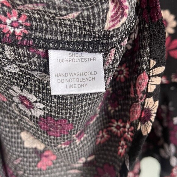 W5 Multicolor Floral Peplum Fringed Short Sleeve Top Blouse Women's - Picture 8 of 8